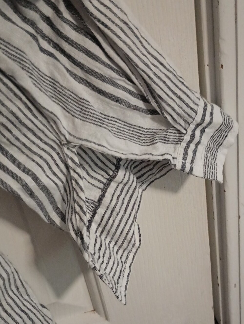 C&C California Black & White Striped Linen Top - Picture 6 of 7